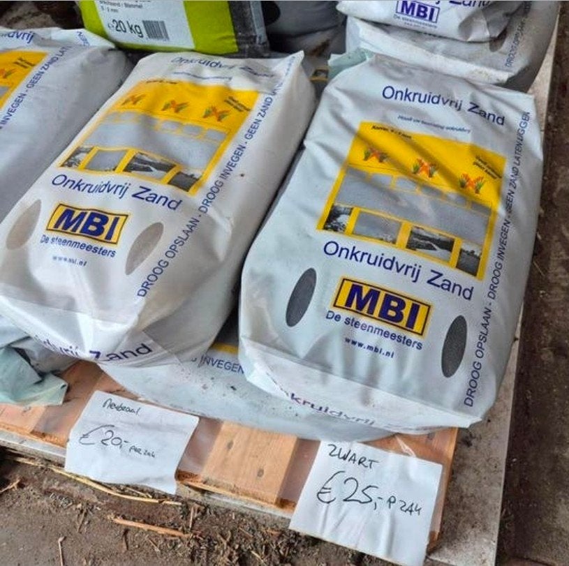 Onkruidvrij zand inveegzand, voegzand. Kleur: zwart 20kg, Ophalen of Verzenden, Nieuw