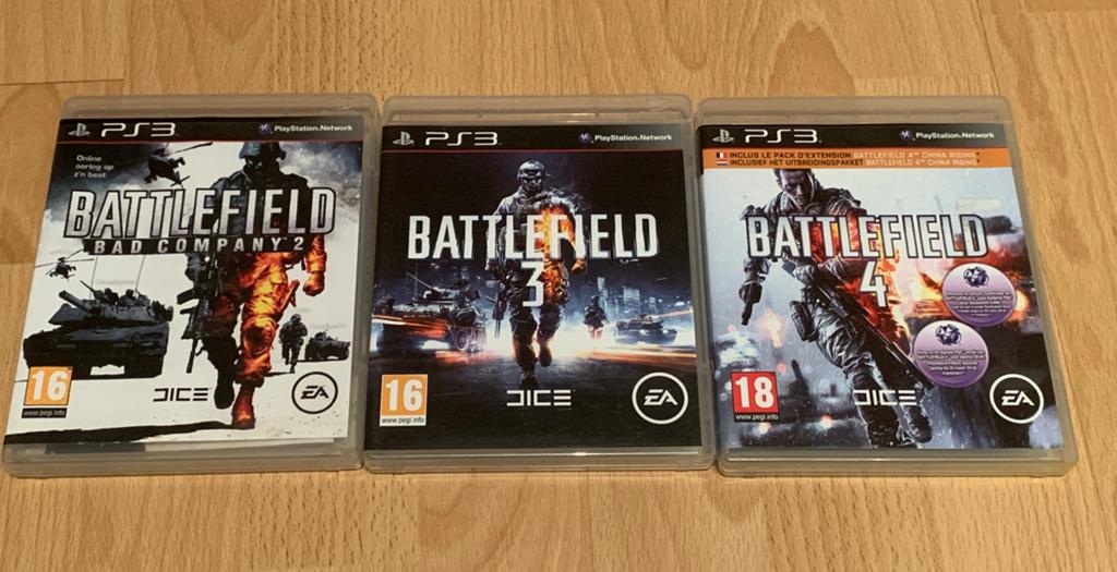 Ps3 3x Battlefield voor 7,50, Vanaf 18 jaar, Shooter, 1 speler, Ophalen of Verzenden