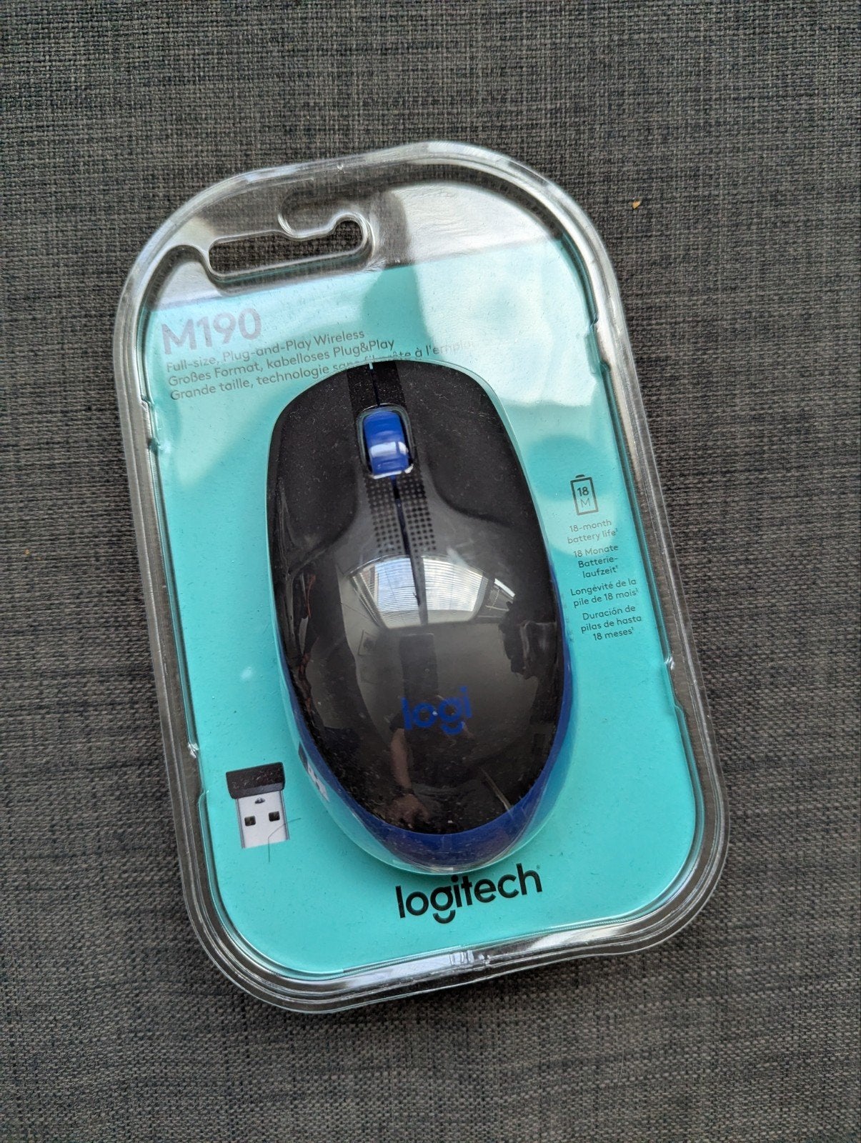 Logitech M190 Draadloze Muis - Nieuw in verpakking, Muis, Logitech, Rechtshandig, Nieuw