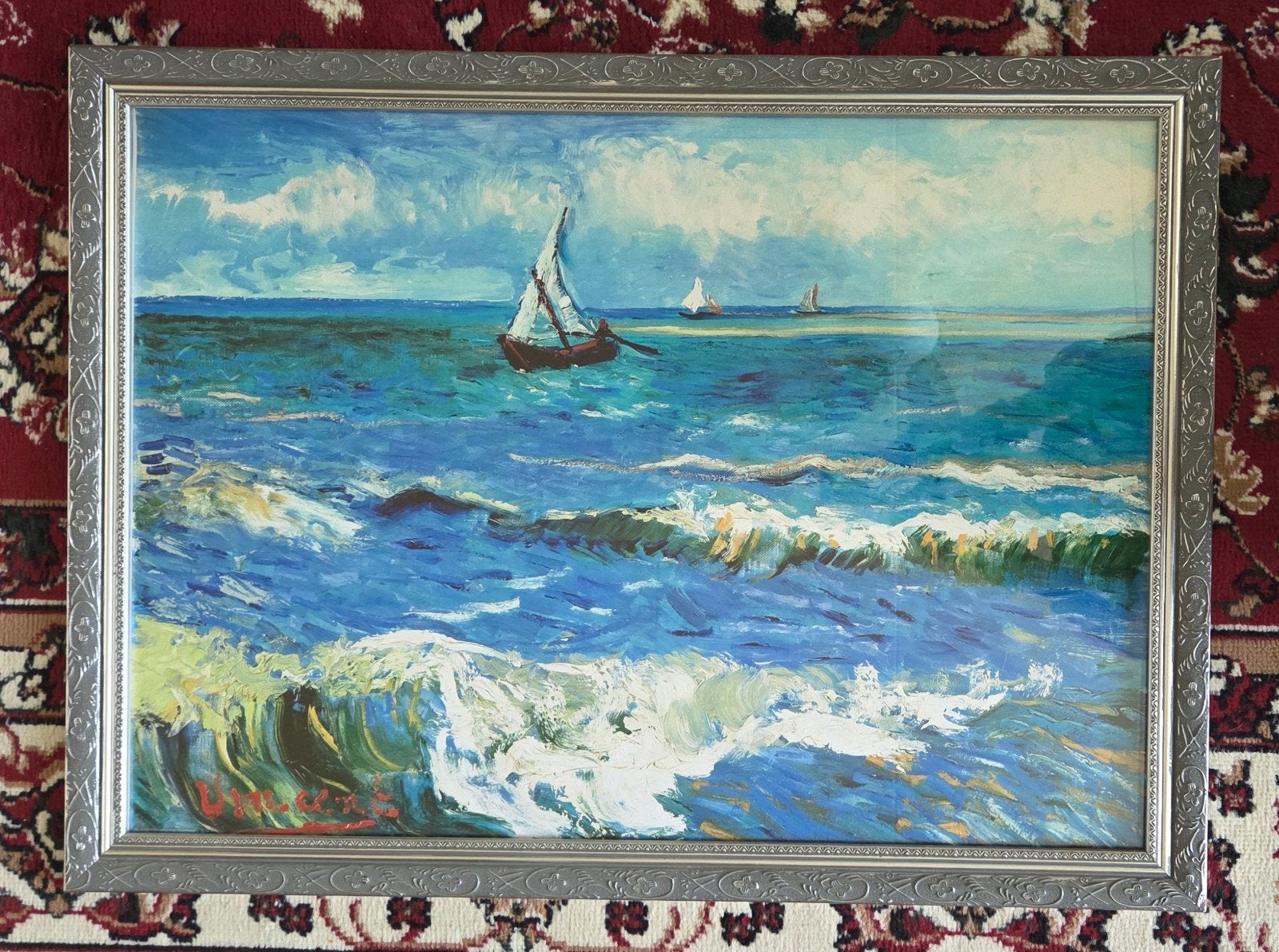 van Gogh print in frame, Antiek en Kunst, Ophalen