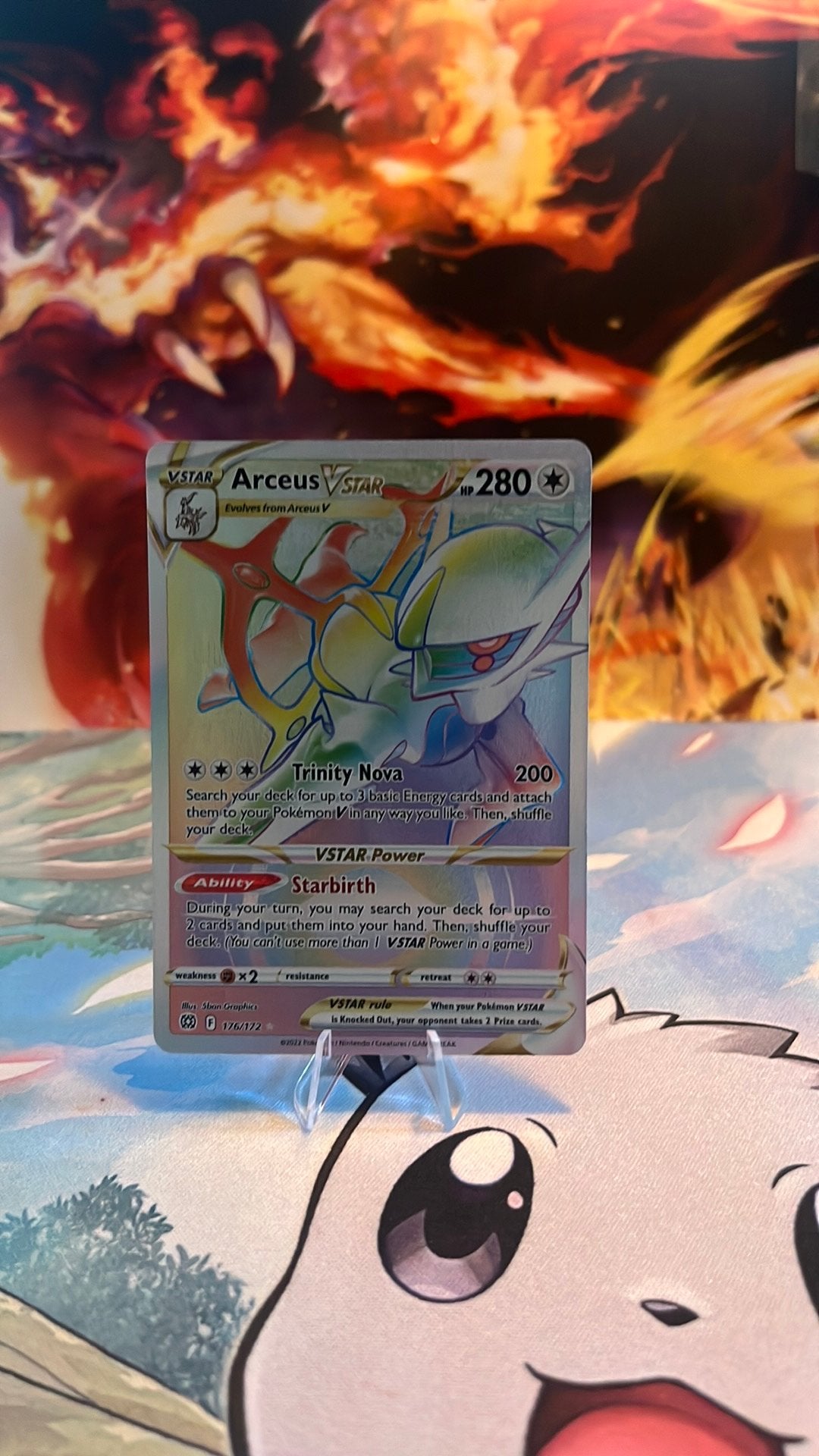 Arceus Vstar/Briliiant stars/Rainbow/176, Ophalen, Zo goed als nieuw