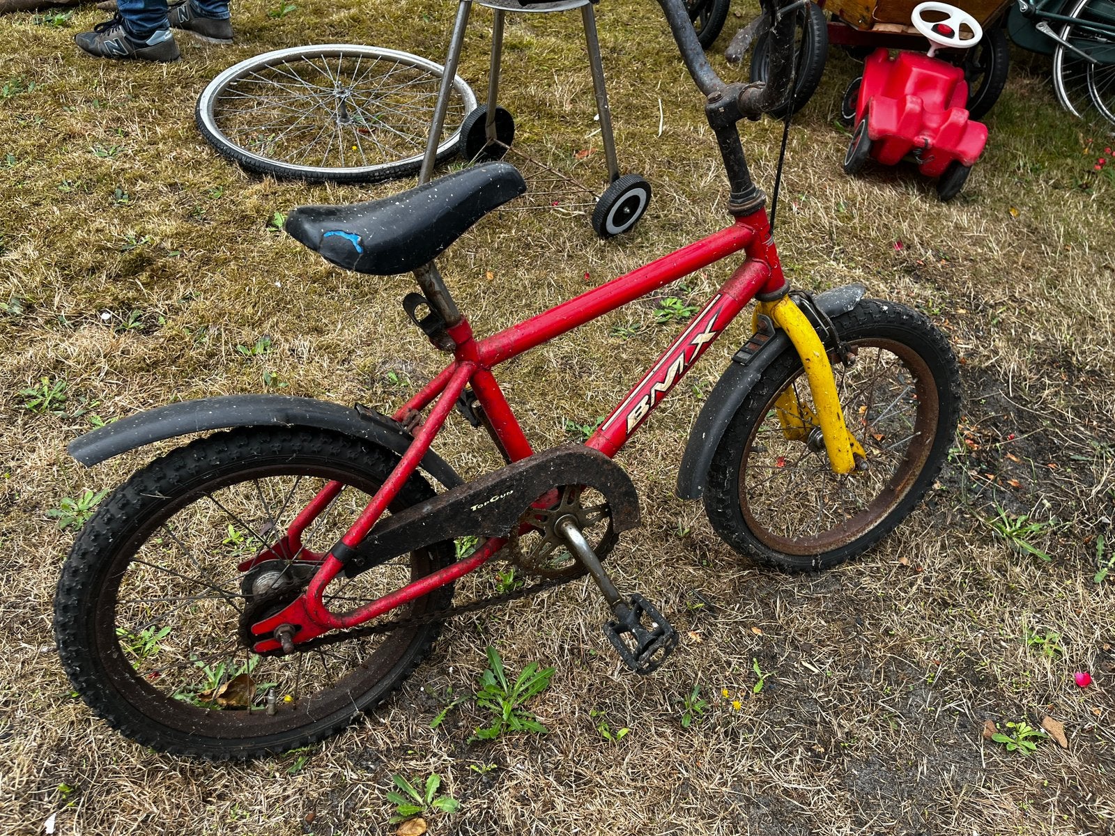 BMX opknapper kinderfietsje, Fietsen en Brommers, Fietsen | Crossfietsen en BMX, Ophalen, Gebruikt, Staal, 16 tot 20 inch