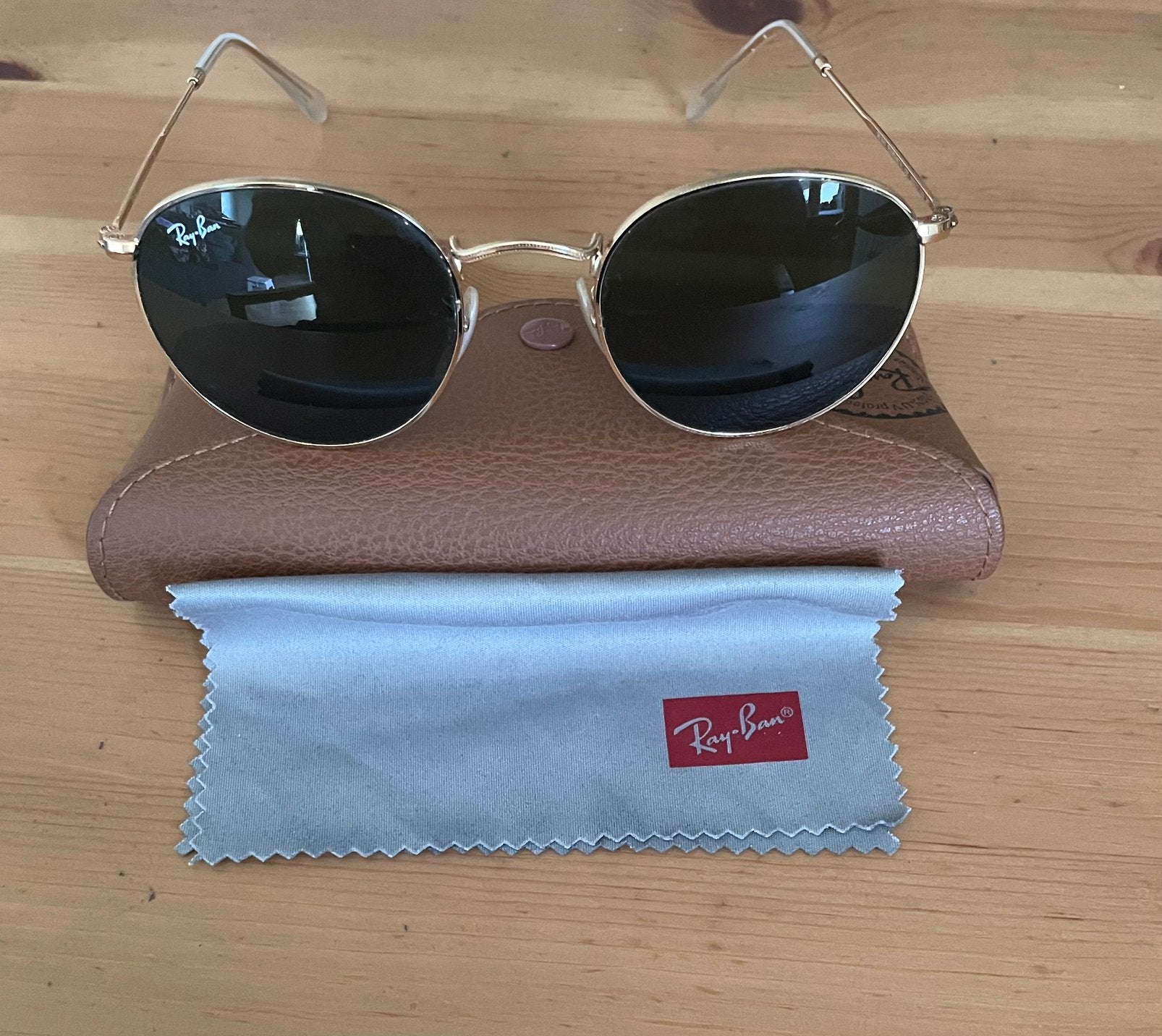 Ray-Ban Round Metal - Goud, Zonnebril, Overige kleuren, Verzenden, Zo goed als nieuw