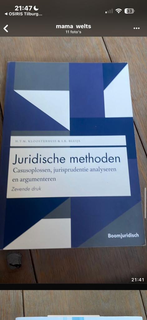 Juridische Methoden - Casusoplossen & Jurisprudentie, Boeken, Ophalen of Verzenden, Beta, Zo goed als nieuw, HBO