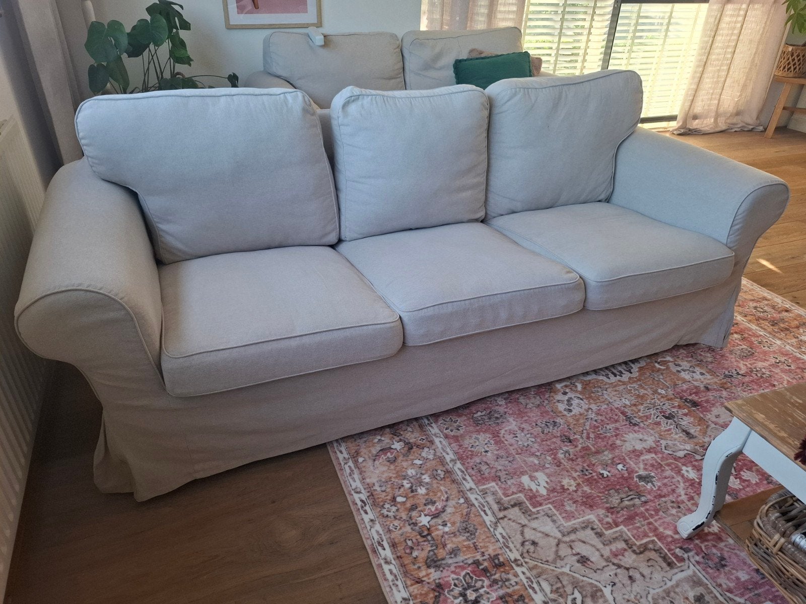 Ikea ektorp 3zits bank, Huis en Inrichting, Banken | Bankstellen, Ophalen, Gebruikt, 75 tot 100 cm
