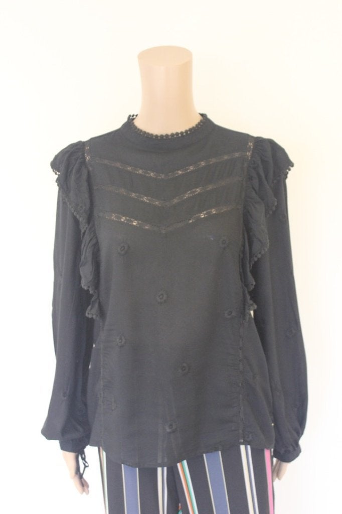 Fabienne Chapot zwarte blouse maat 40, Maat 38/40 (M), ., Zwart, Ophalen of Verzenden