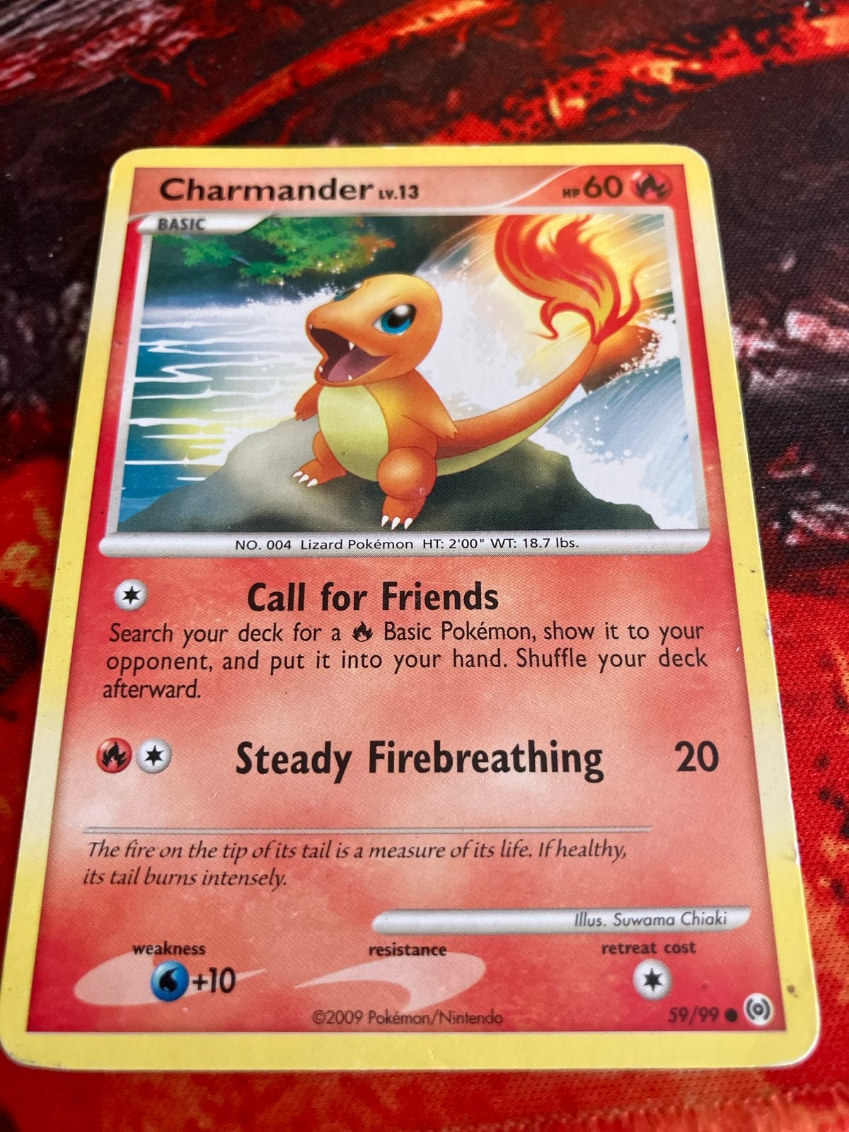 Charmander Pokémon Kaart LV.13 (2009) - Goede Staat, Ophalen of Verzenden, Gebruikt, Losse kaart