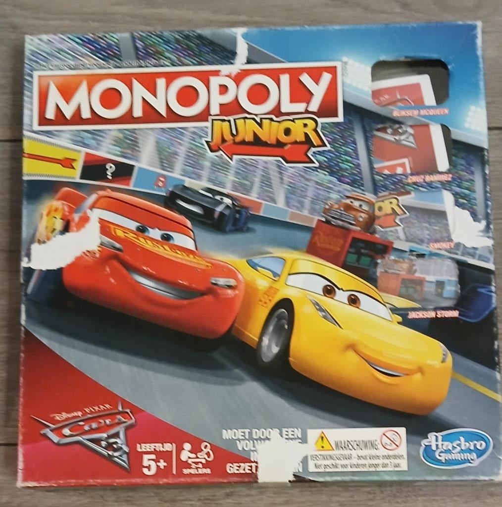 Monopoly junior cars, Ophalen of Verzenden, Zo goed als nieuw