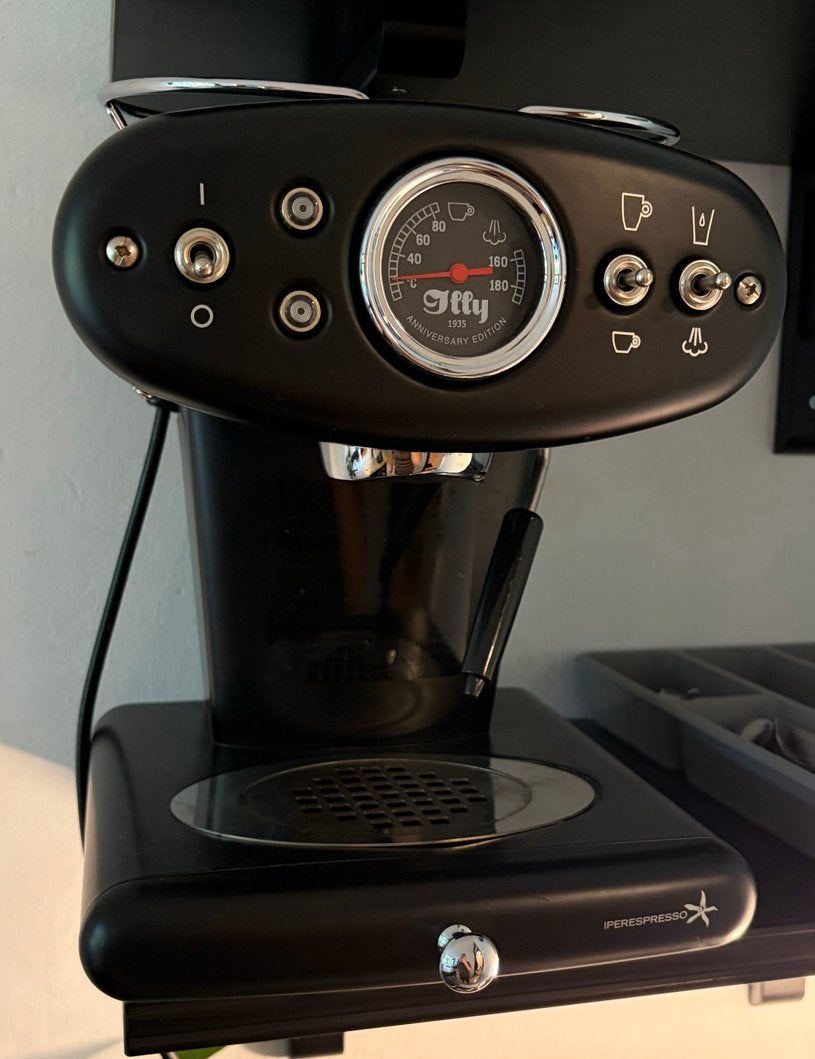 Illy espresso machine Anniversary Edition met bonenmaler, Ophalen, Afneembaar waterreservoir, Espresso apparaat, Koffiebonen