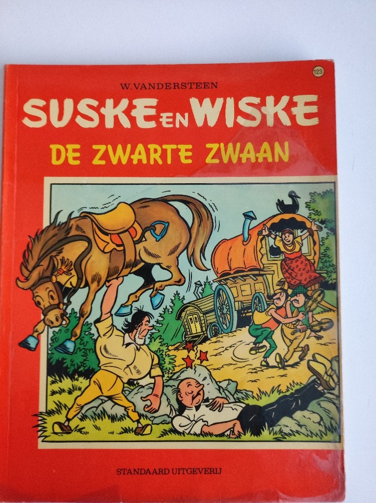Suske en Wiske nr 123 De zwarte zwaan eerste druk 1971., Boeken, Stripboeken, Gelezen, Willy Vandersteen, Eén stripboek, Ophalen of Verzenden
