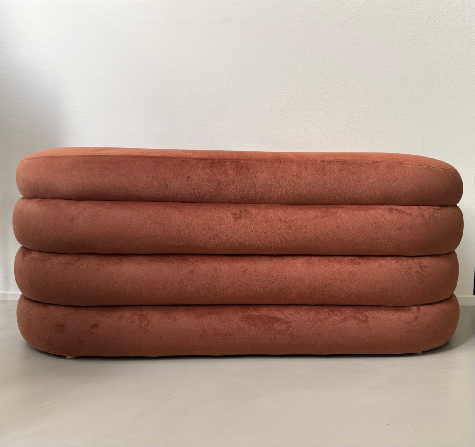 Westwing Collection fluwelen bankje/poef - Zo goed als nieuw, Ophalen, Minder dan 75 cm, Tweepersoons, Zo goed als nieuw