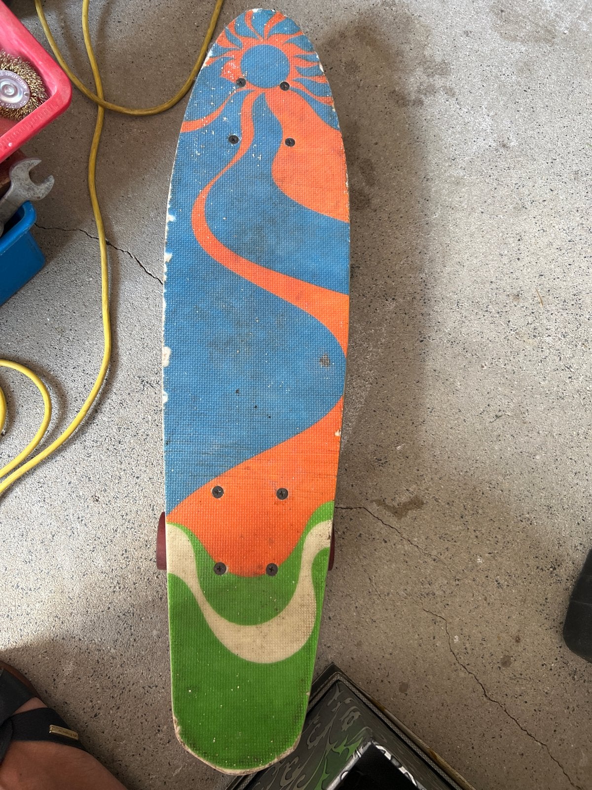 Vintage Skateboard met Uniek Design, Ophalen, Gebruikt, Skateboard