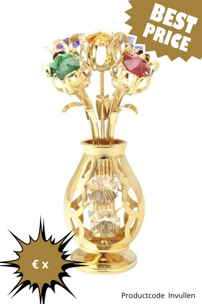 24K Vergulde Kristallen Beeldjes – Luxe Cadeau vanaf €26,95!, Mvm detailhandel, Overige materialen, Pjmink@casema.nl, Nieuw