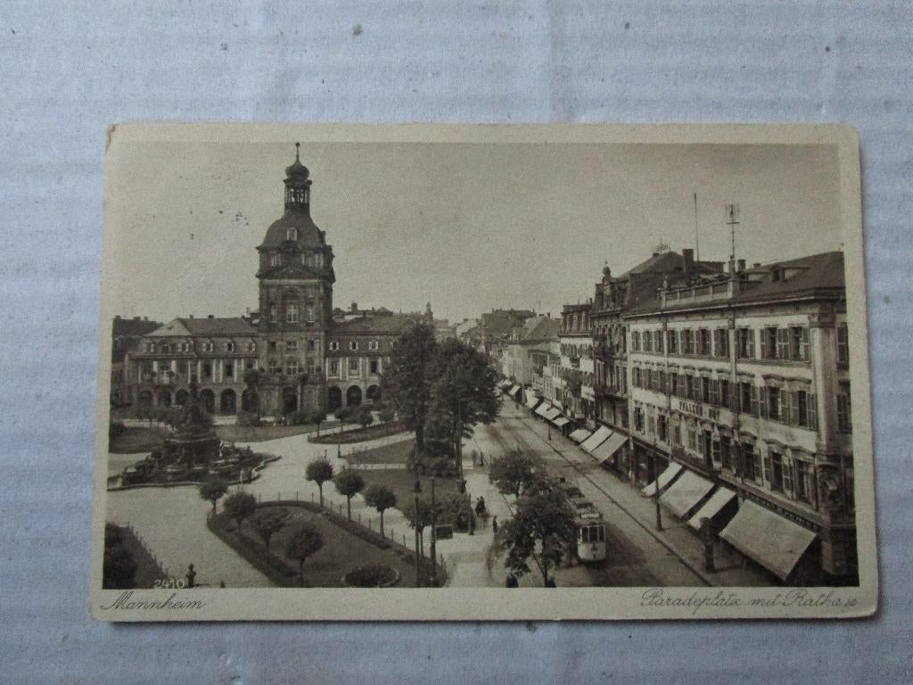 Ansichtkaart Mannheim - Paradeplatz mit Rathaus, Verzenden, Voor 1920, Gelopen, Duitsland