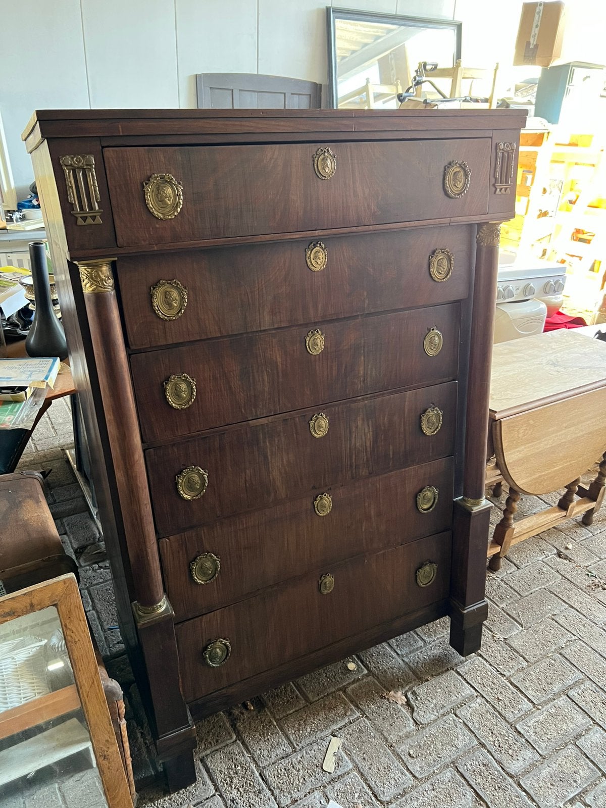 Antiek laden kast, Ophalen of Verzenden