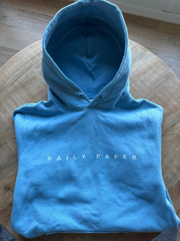Daily Paper Hoodie Lichtblauw, Ophalen of Verzenden, Gedragen, Maat 48/50 (M), Blauw