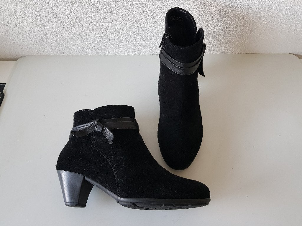 Gabor maat 38 ( 5 G ) zwarte stijlvolle suede leren laarzen, Verzenden, Zwart, Gabor, Sneakers of Gympen