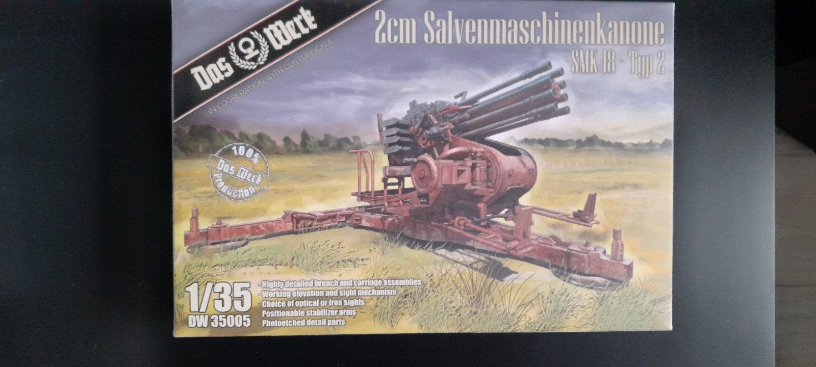 1/35, 2cm Salvenmachinekanone, Hobby en Vrije tijd, Overige merken, Tank, 1:32 tot 1:50, Nieuw