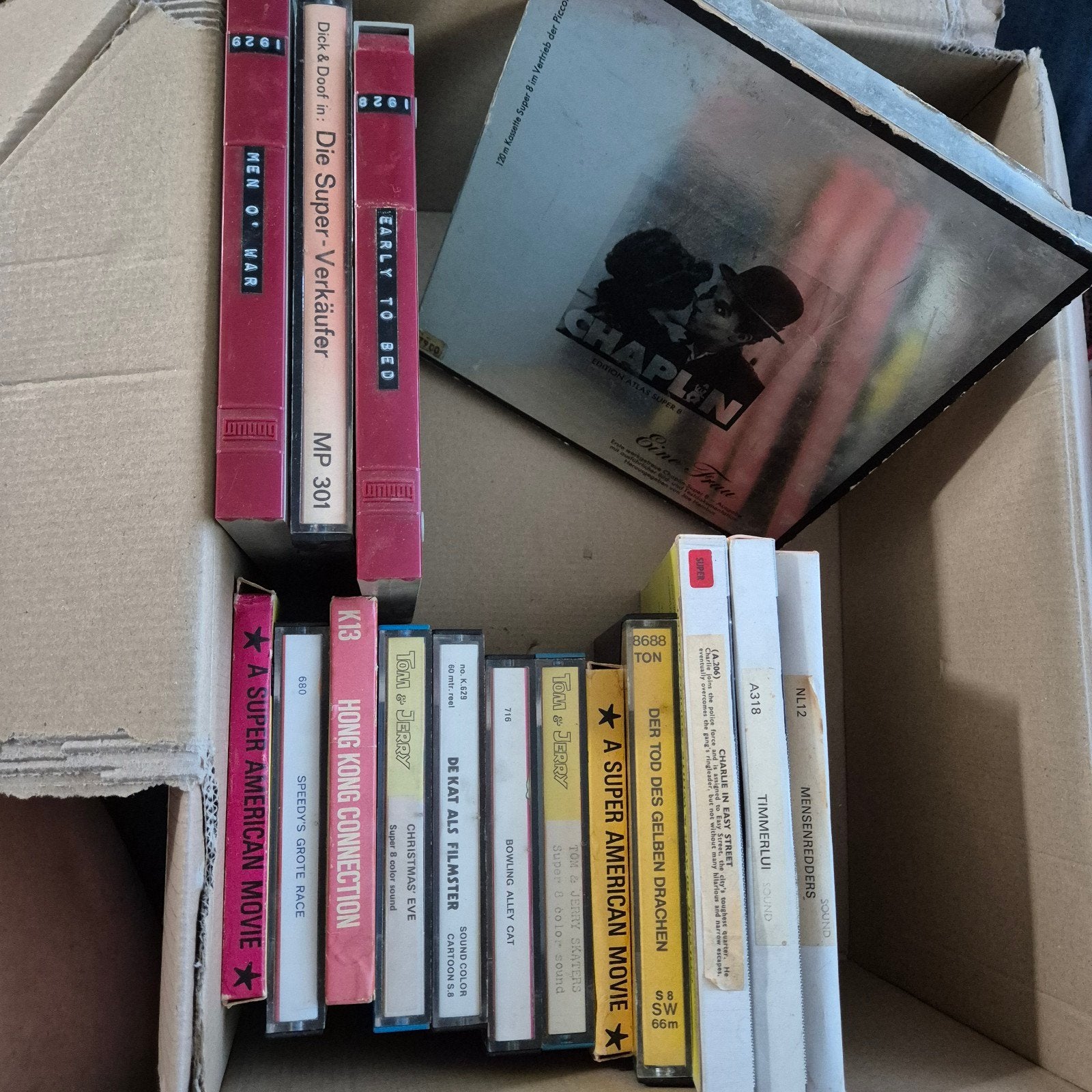 Partij Super 8 films – Charlie Chaplin, Laurel & Hardy, Tom, Ophalen of Verzenden, 8mm film