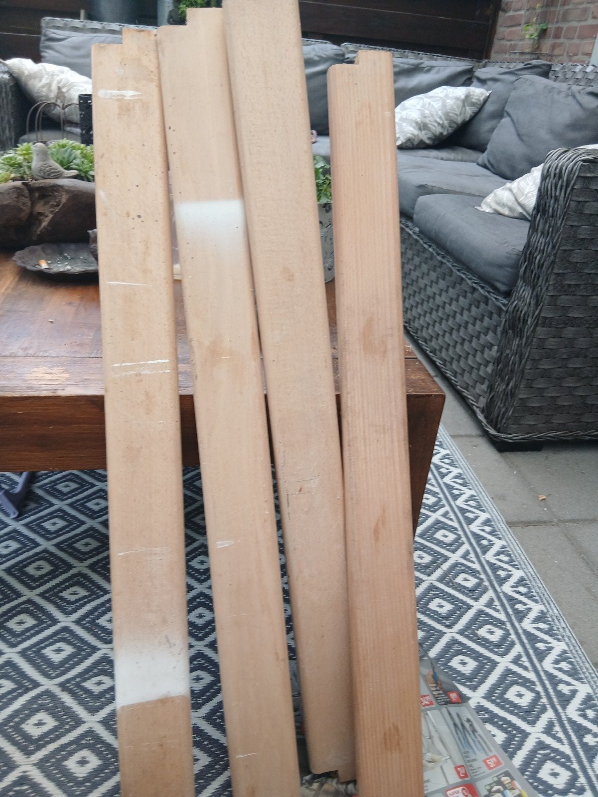 4 dorpels/drempels, Ophalen, Minder dan 25 mm, Zo goed als nieuw, Plank