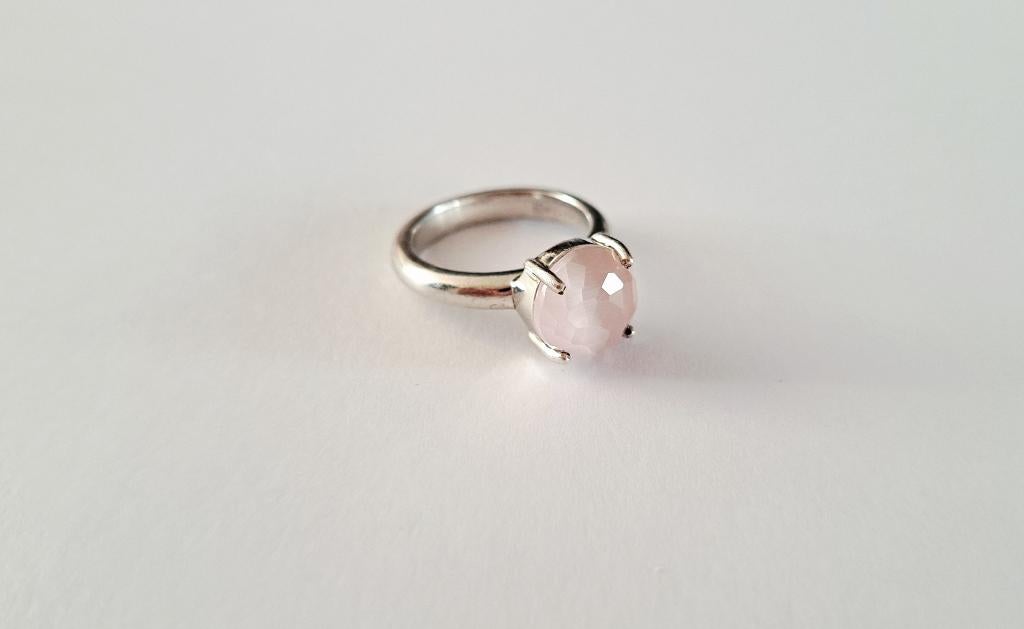 Ti Sento zilveren ring met roze steen maat 16,5/52, Sieraden, Tassen en Uiterlijk, Ringen, Ophalen of Verzenden, Met edelsteen