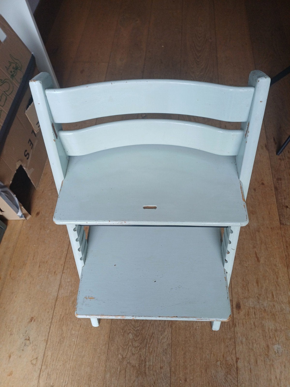 Twee Tripp Trapp stoelen - opknappers, Ophalen, Gebruikt, Meegroeistoel