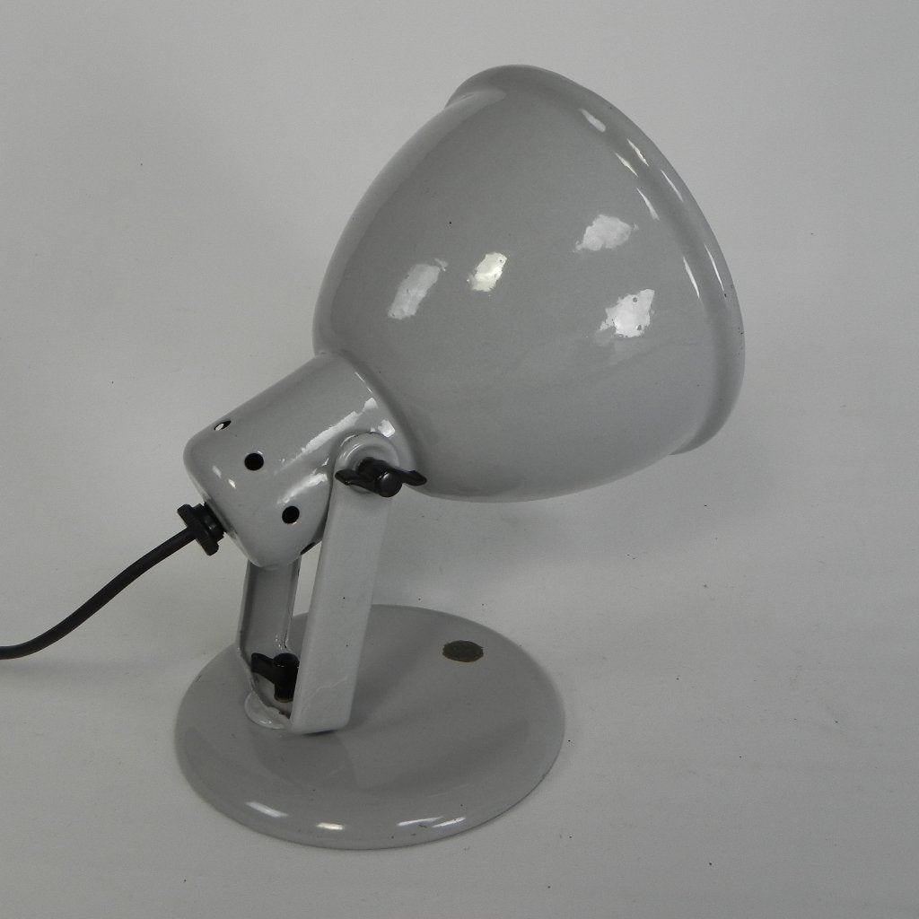 Philips Helioflux bureaulamp, grijs geemailleerd, jaren 50, Ophalen of Verzenden