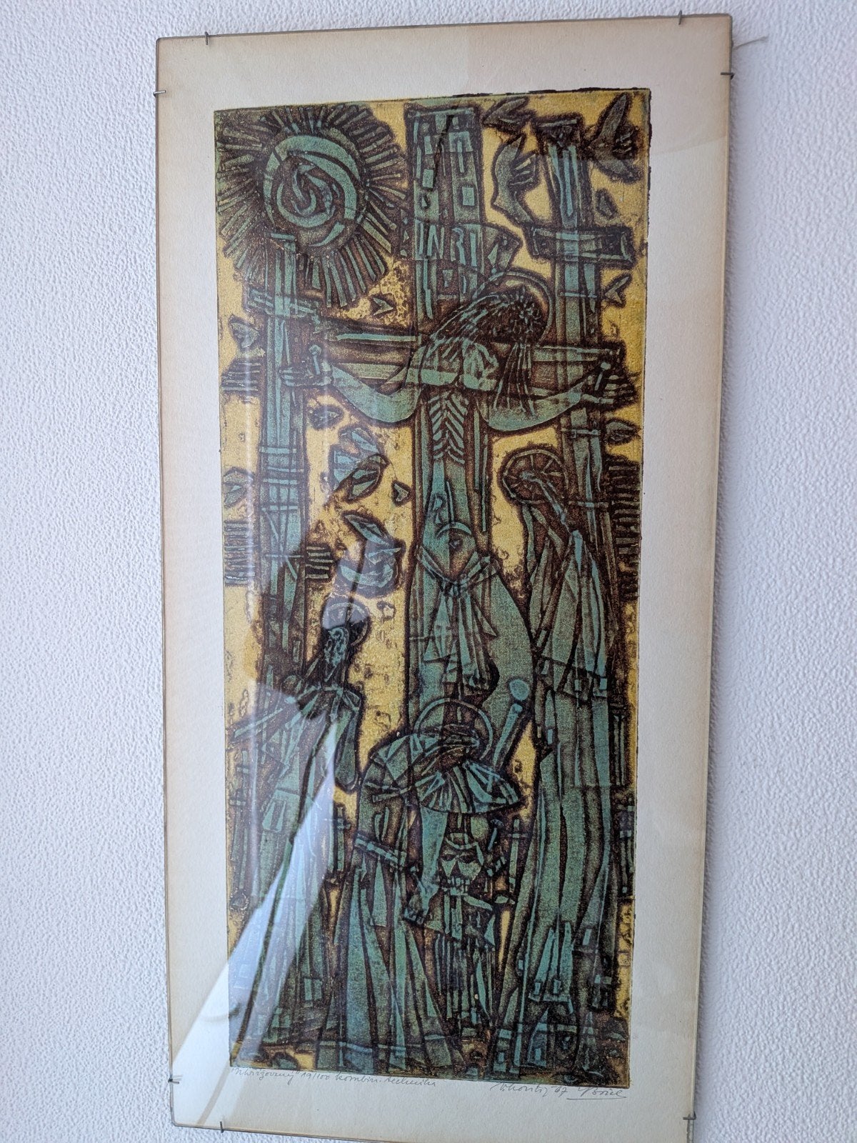 Vladimir Koutsky  genummerde religieuze prent jaren '60, Antiek en Kunst, Kunst | Etsen en Gravures, Ophalen of Verzenden