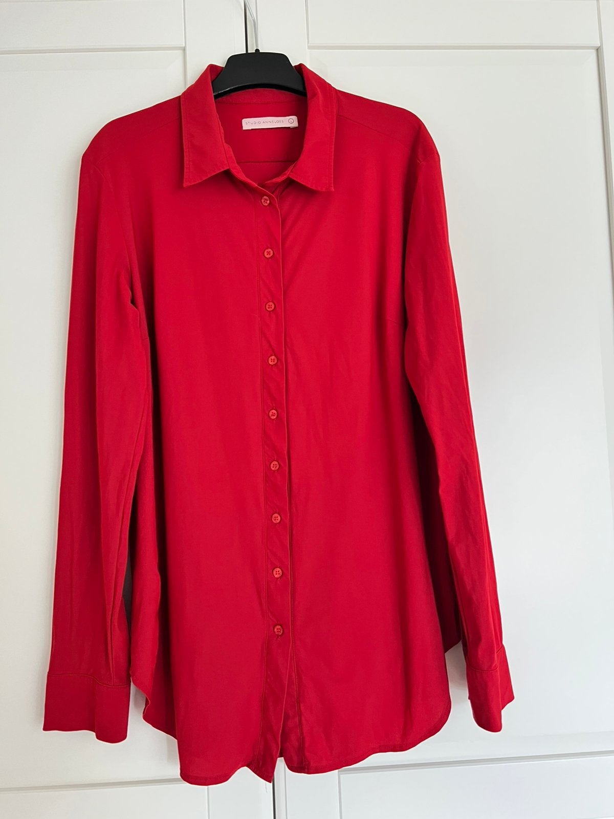 Studio anneloes poppy blouse L rood travelstof, Kleding | Dames, Maat 42/44 (L), Ophalen of Verzenden, Zo goed als nieuw, X