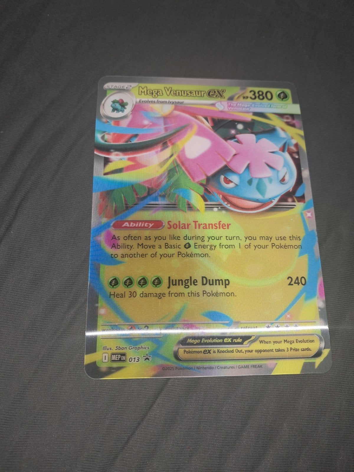 Pokemonkaart JUMBO. Mega Venusaur EX. Nieuwstaat., Ophalen of Verzenden, Zo goed als nieuw