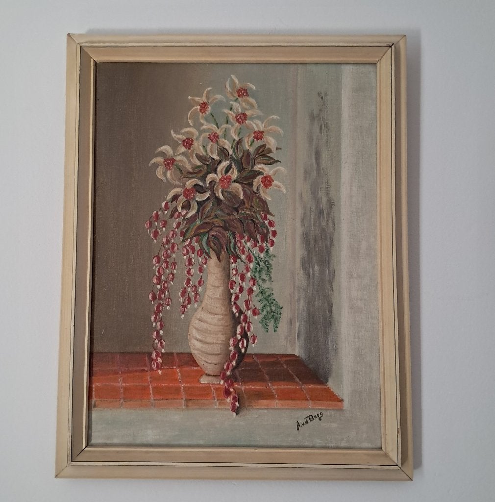 Schilderij Stilleven - bloemen in vaas, Verzenden