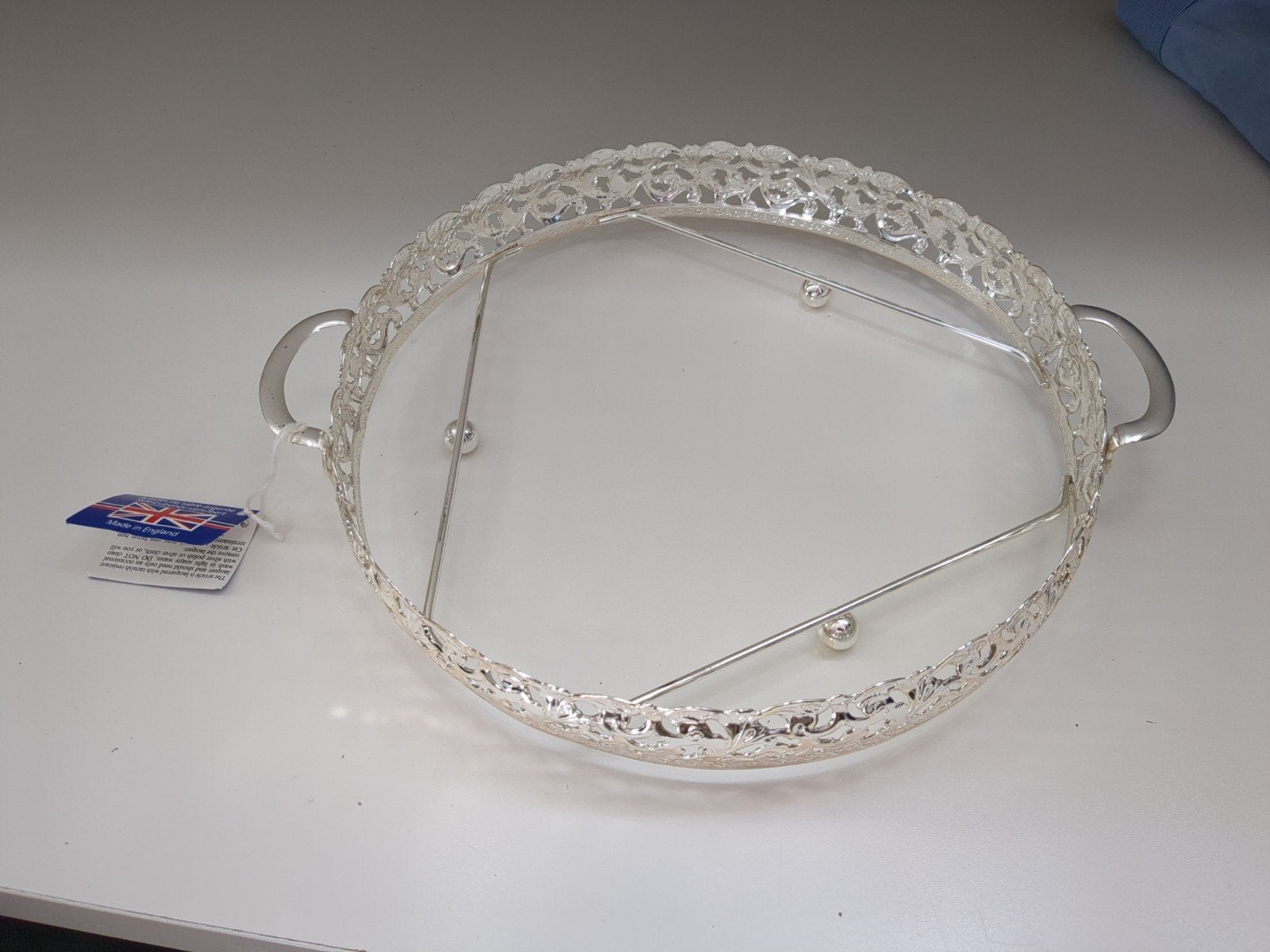silver plated holder - ZONDER FLAN DISH - H.Samuel, Huis en Inrichting, Keuken | Bestek, Ophalen of Verzenden, Zo goed als nieuw