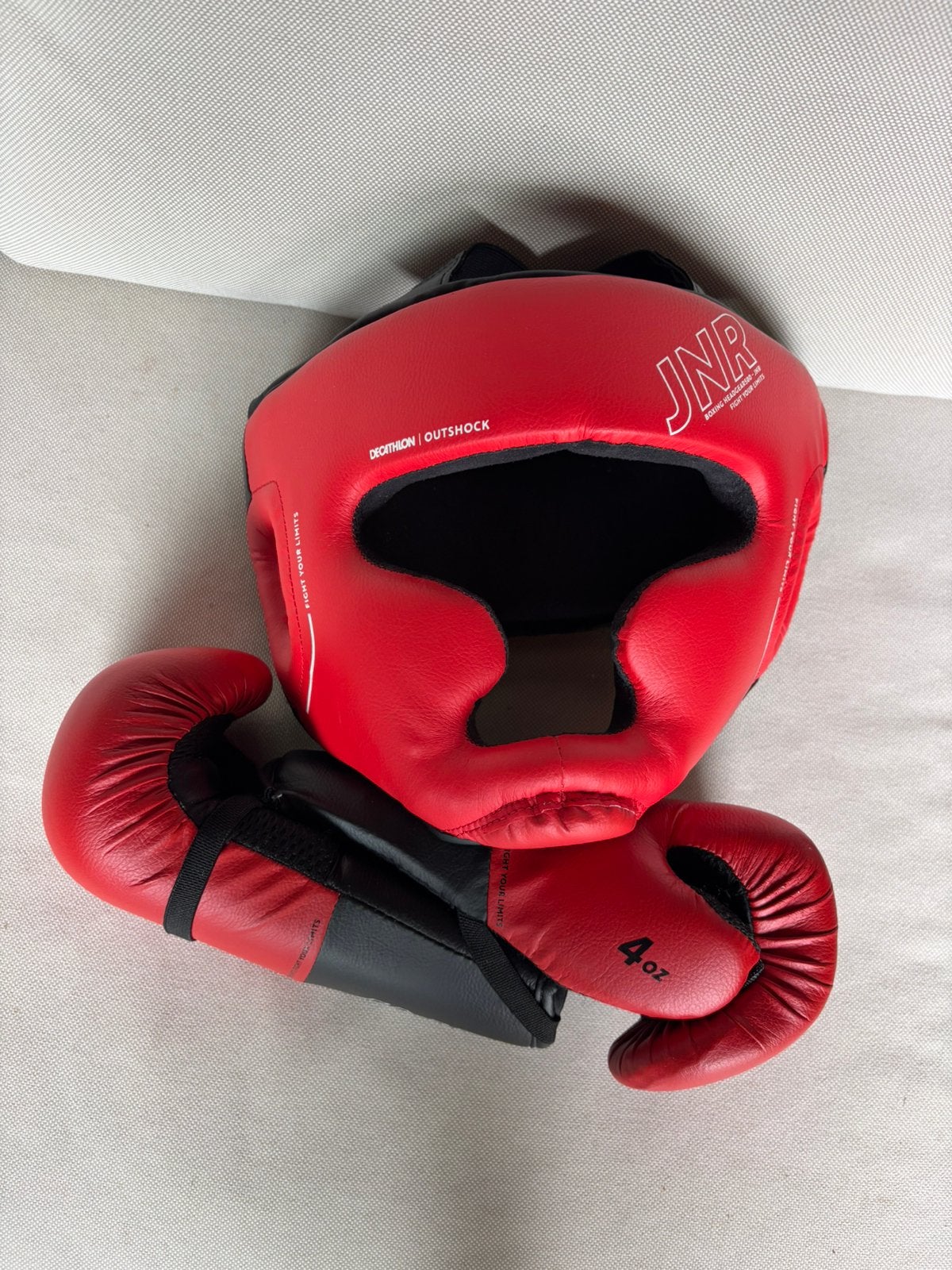 Kickboks/Boks  handschoenen en Hoofdbeschermer., Ophalen, Gebruikt, Bokshandschoenen