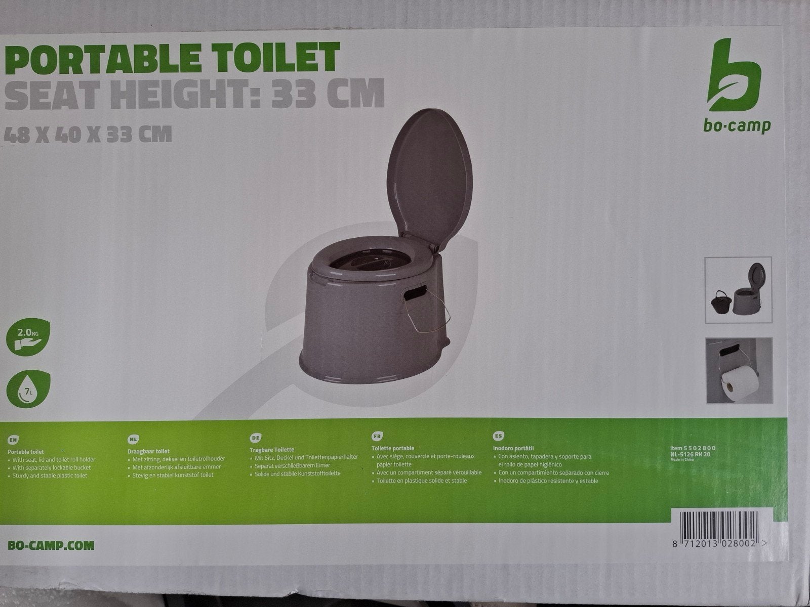 Portable toilet van Bo-camp, Ophalen, Nieuw