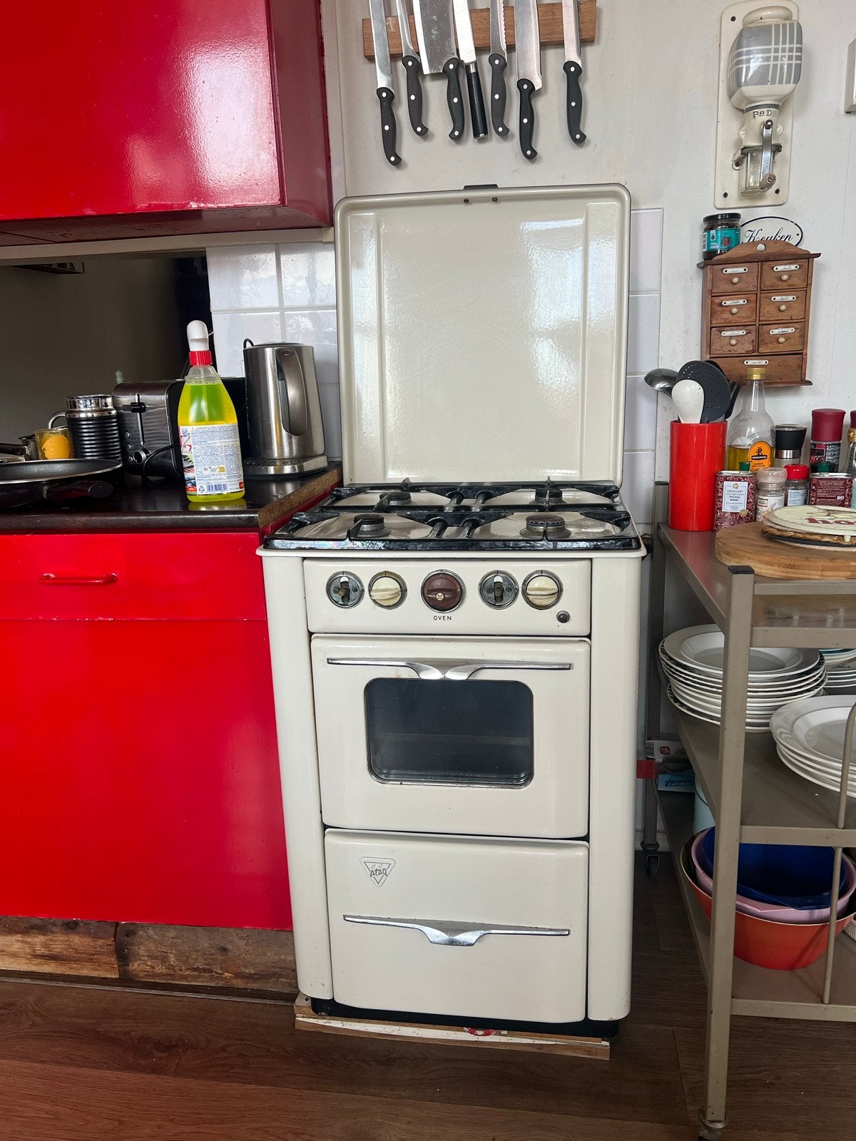 Retro ATAG Fornuis - Origineel en Functioneel, Ophalen, Gebruikt, 4 kookzones, Gas