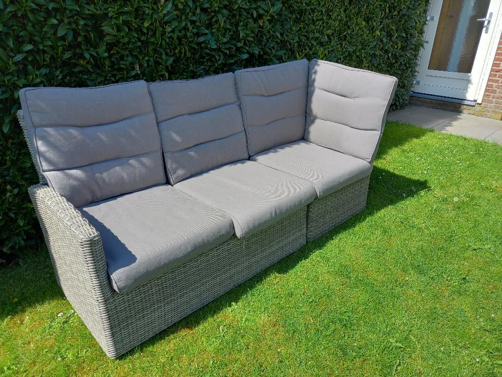 Loungebank, Ophalen, Zo goed als nieuw, Wicker, Loungeset
