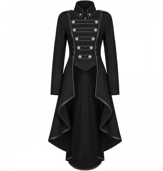 Zwarte victoriaanse dames jas (gothic steampunk renaissance), Hobby en Vrije tijd, Kostuums, Theaterbenodigdheden en LARP, Verzenden