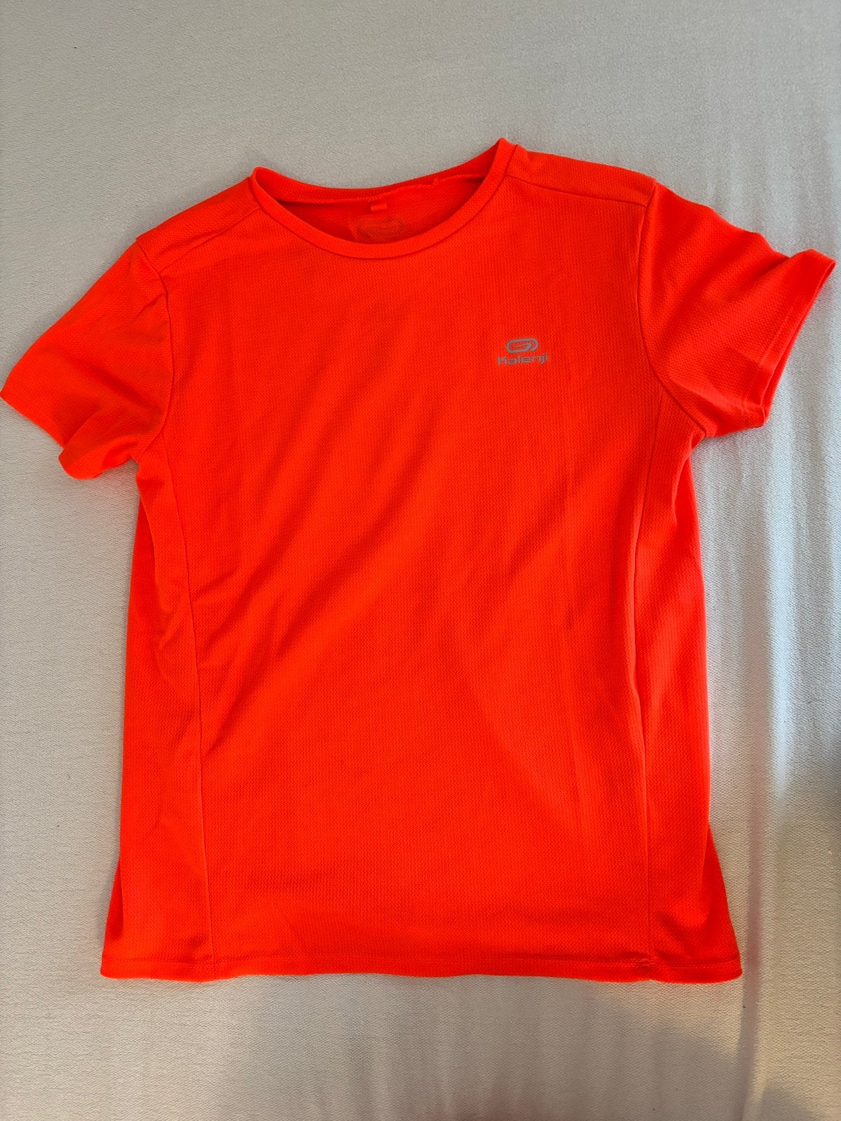 Oranje sport T-shirt maat 164/14 - Decathlon, Ophalen of Verzenden, Gebruikt, Jongen of Meisje, Sport- of Zwemkleding