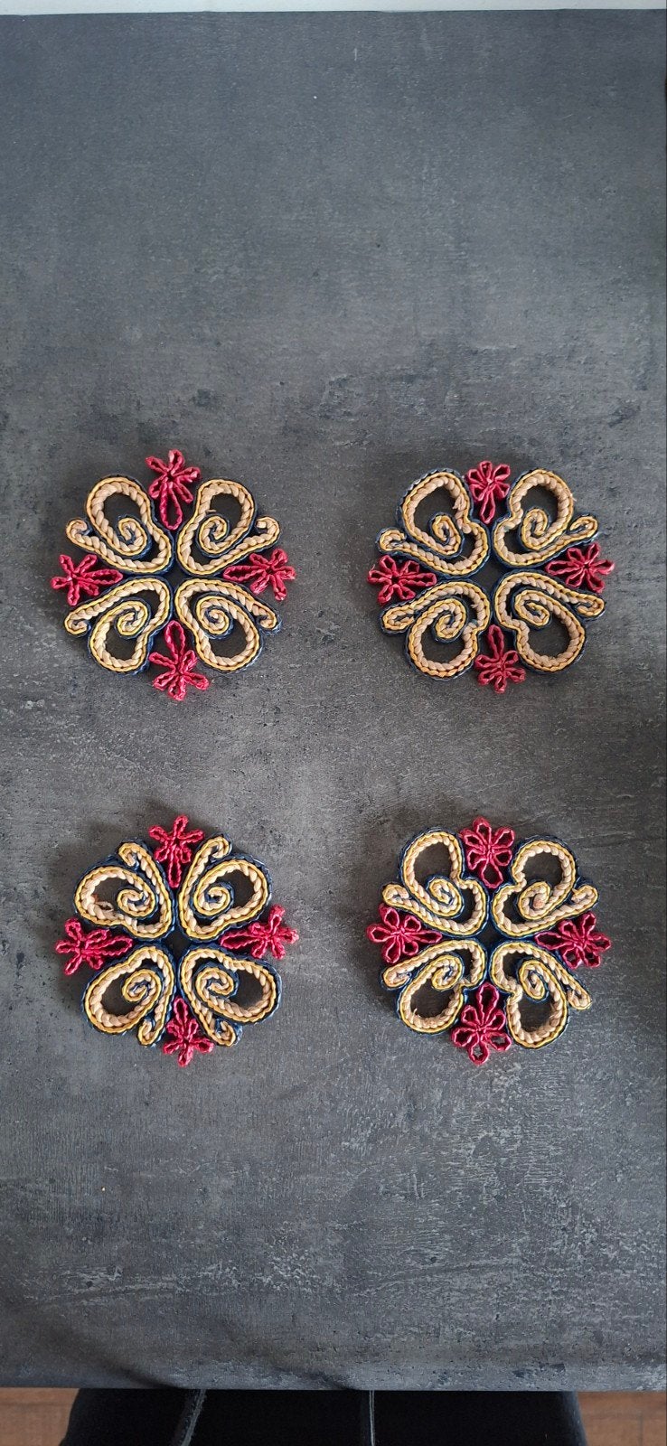 8 vintage onderzetters voor kop of mok, Antiek en Kunst, Ophalen of Verzenden