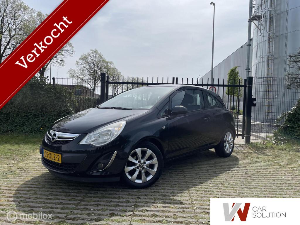 Opel Corsa 1.4-16V Edition NAP AIRCO CRUISE TERKHAAK LEDER, Voorwielaandrijving, Euro 5, 101 pk, Zwart