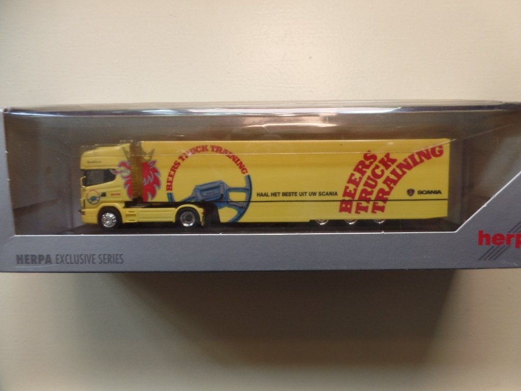 Scania trekker oplegger Beers Truck Training Herpa (2), Verzenden, Nieuw, Bus of Vrachtwagen, Herpa