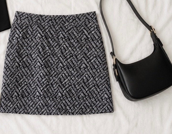 H&M A-lijn zwart wit rokje NIEUW maat S, Kleding | Dames, Rokken, H&M, Zwart, Nieuw, Ophalen of Verzenden