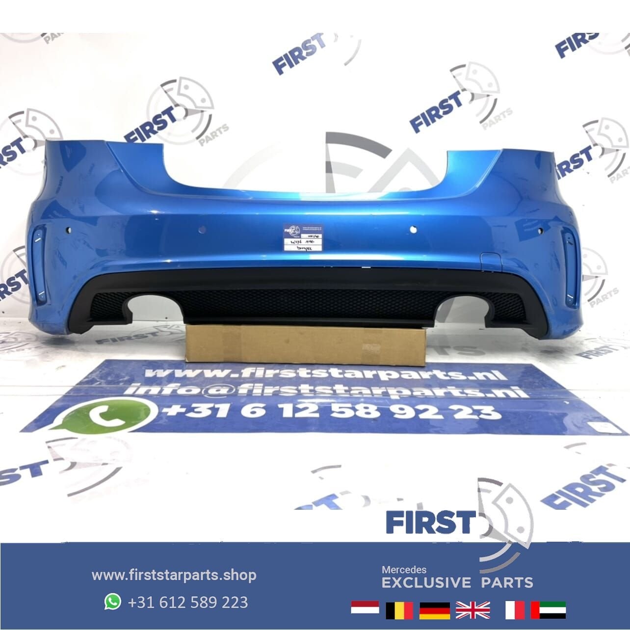 W176 Mercedes A Klasse 2012-2018 AMG Achterbumper PDC ZWART, Gebruikt, -, Ophalen of Verzenden, Achter