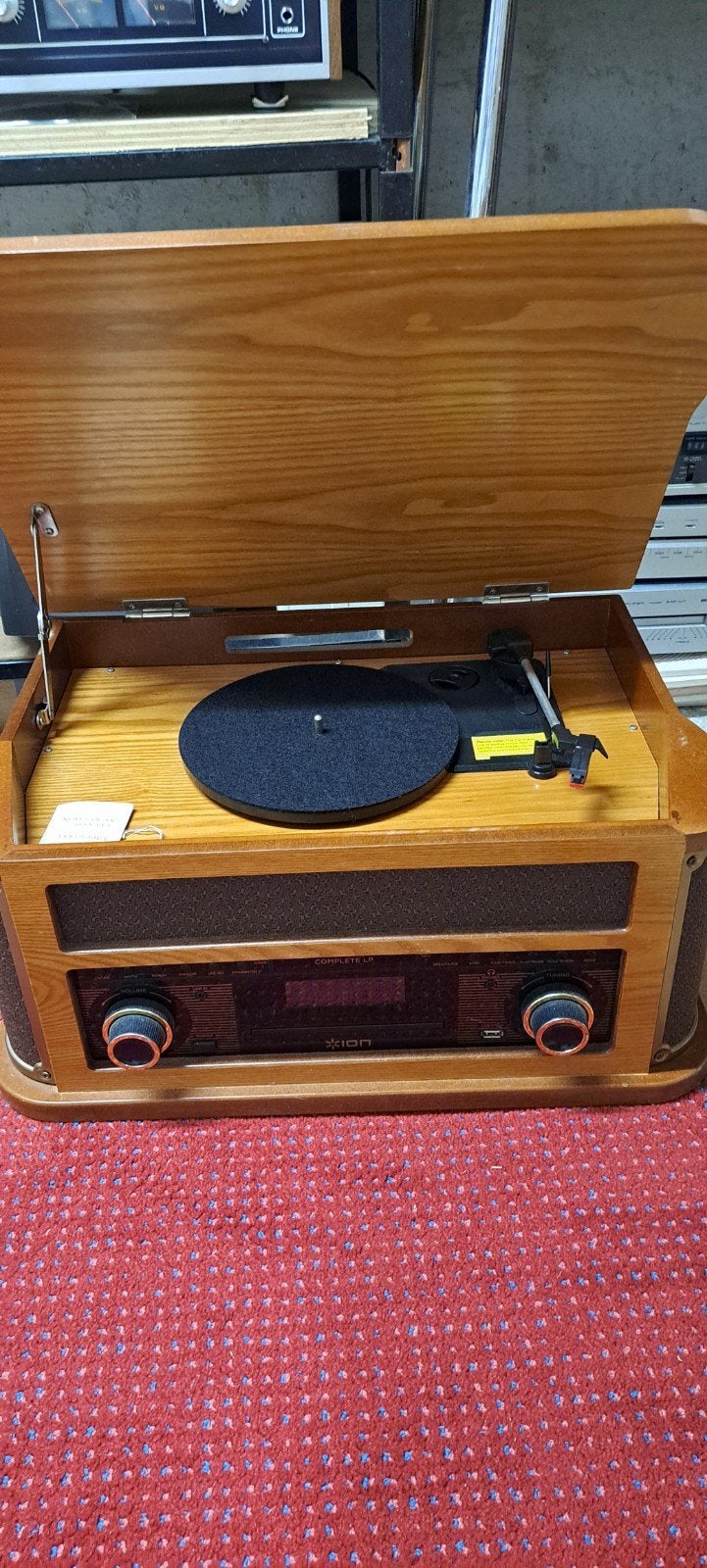 Retro Muziekinstallatie met Platenspeler, CD, Radio, USB, Overige merken, Gebruikt, Microset, Tuner of Radio