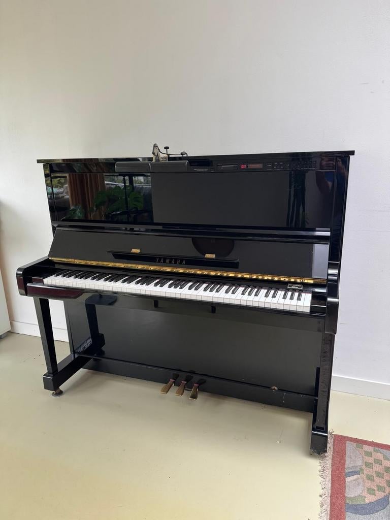 YAMAHA DISKLAVIER U1 Serie - Bouwjaar 1993, Gebruikt, Zwart, Ophalen of Verzenden, Piano