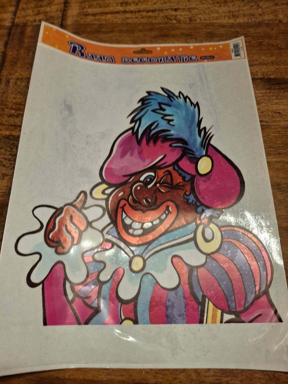 piet raamsticker + knuffel, Diversen, Sinterklaas, Ophalen of Verzenden