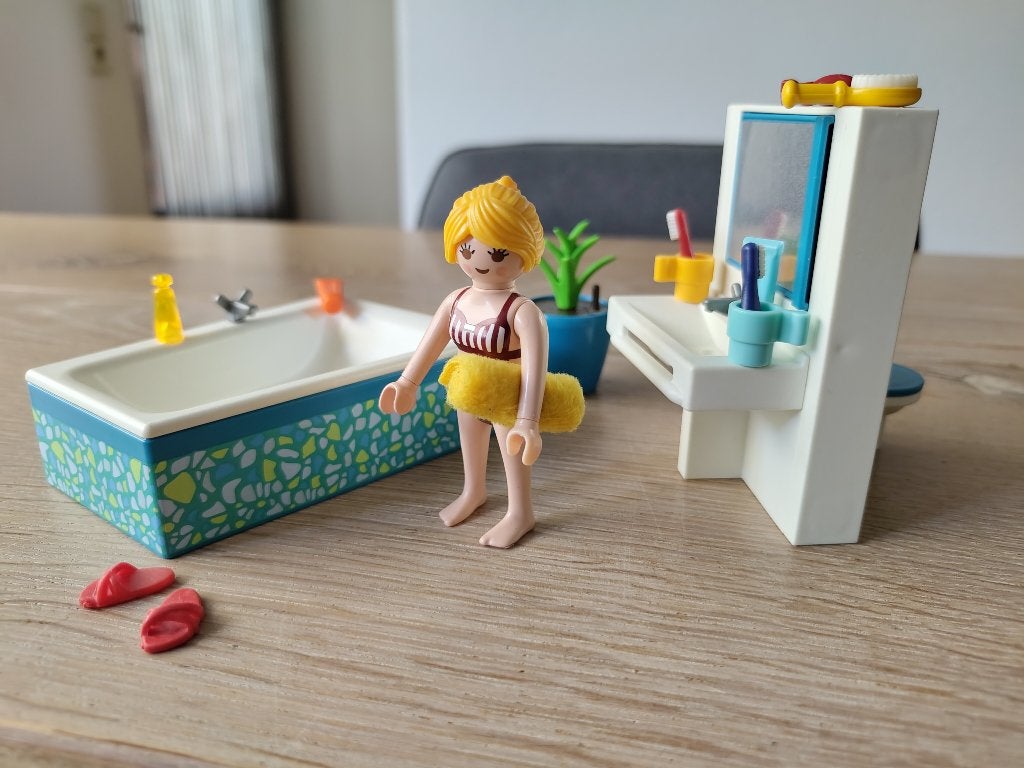 Playmobil City life Badkamer met bad - 5577 COMPLEET, Complete set, Ophalen of Verzenden, Zo goed als nieuw, City life