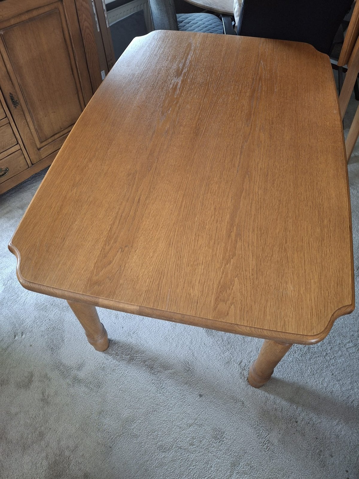 Massief blank eiken eettafel (oerdegelijk), Huis en Inrichting, Ophalen, 100 tot 150 cm, Eikenhout, 50 tot 100 cm