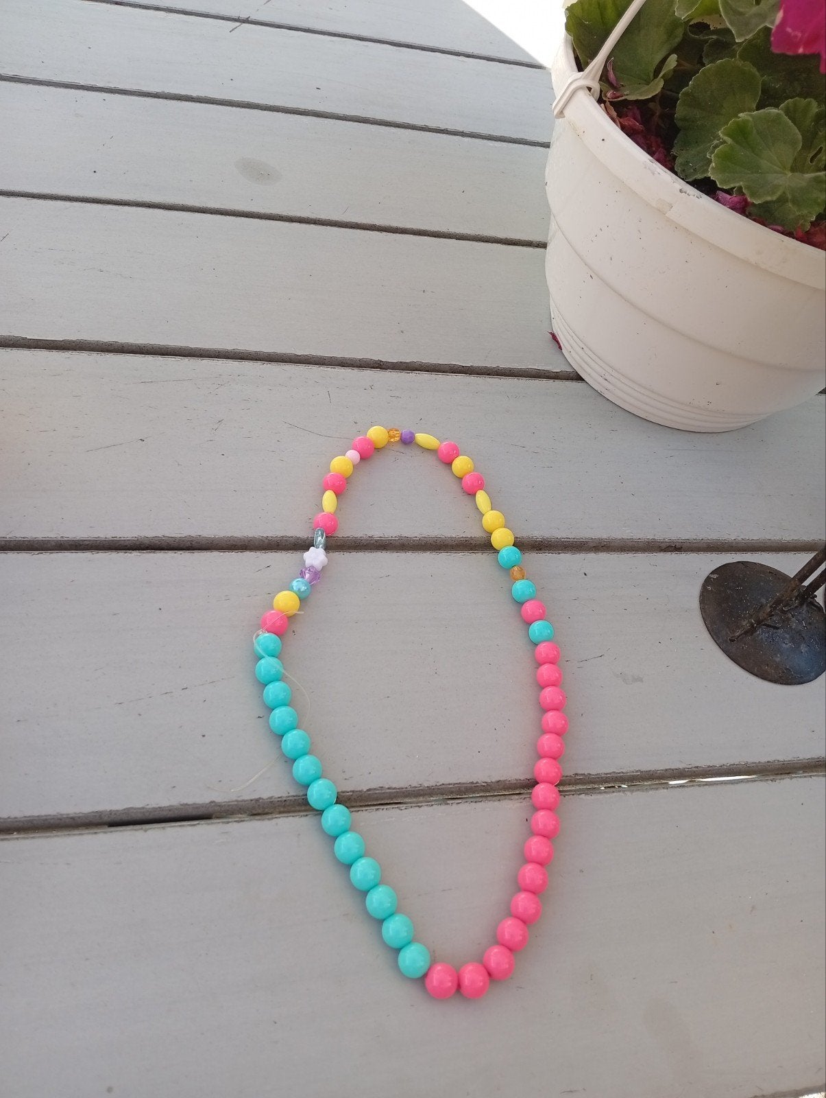 Kleurrijke kralenketting voor meisjes, Ophalen, Nieuw, Roze, Ketting