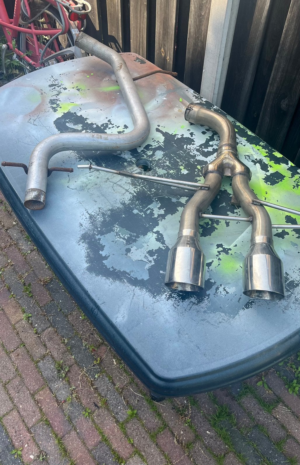 Sportuitlaat Golf 5/6 met achterbumper diffuser, Auto-onderdelen, Uitlaatsystemen, Ophalen, Gebruikt, Volkswagen